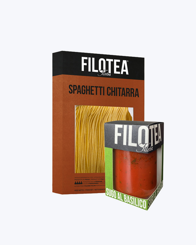 Tobulas derinys: Spaghetti alla chitarra pasta ir padažas su bazilikais
